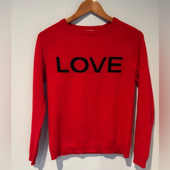 Philosophy Red Cashmere LOVE Sweater - Picture 2 of 5